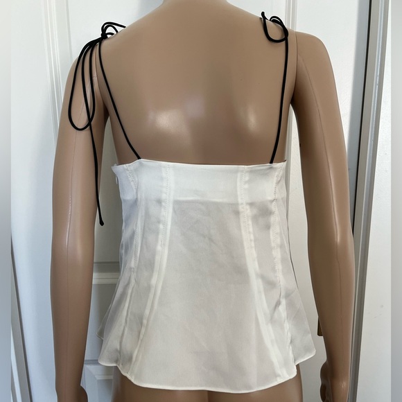 Simkhai white button detail tank with black lace - Picture 3 of 3